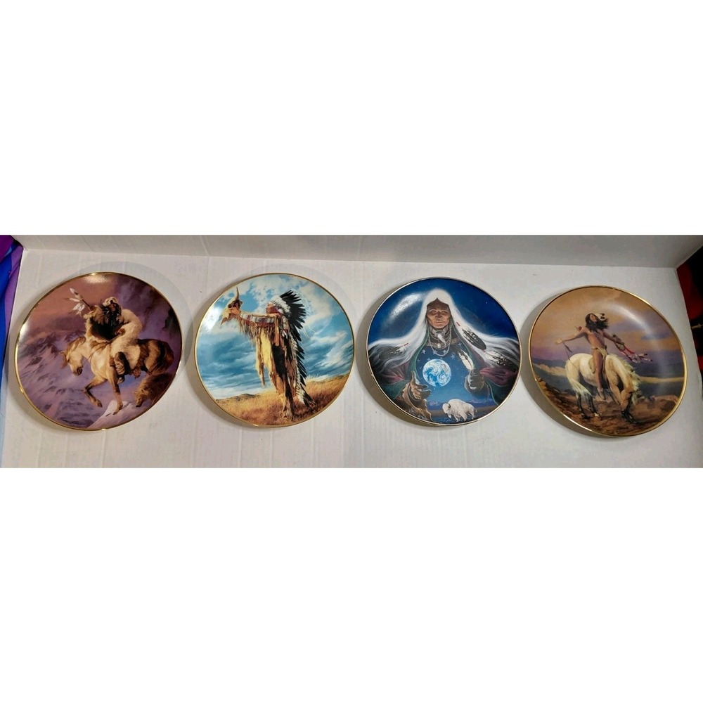 Limited Edition collectible decorative plates Native American themed artwork Lot